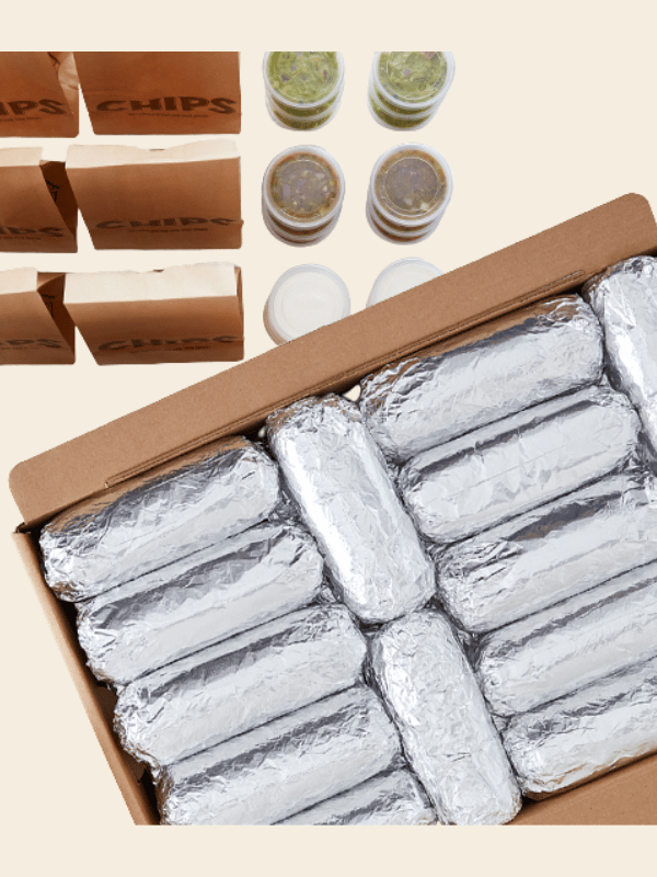 Chipotle Burritos by the Box catering