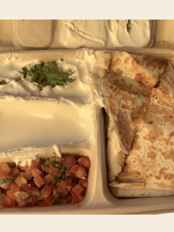 Chipotle Quesadilla with melted cheese