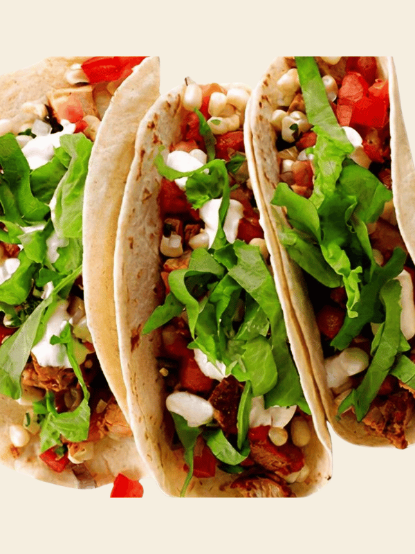 Chipotle Tacos with protein and toppings